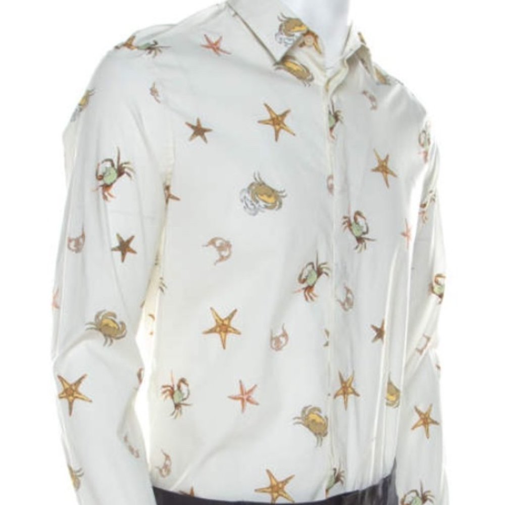 Versace Collection white sea creatures dress shirt - LIKE NEW!